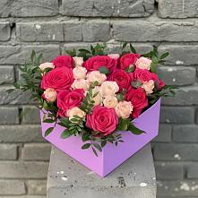 Цветочная композиция из Розы в коробке #REPLACE_PRED# Батецком