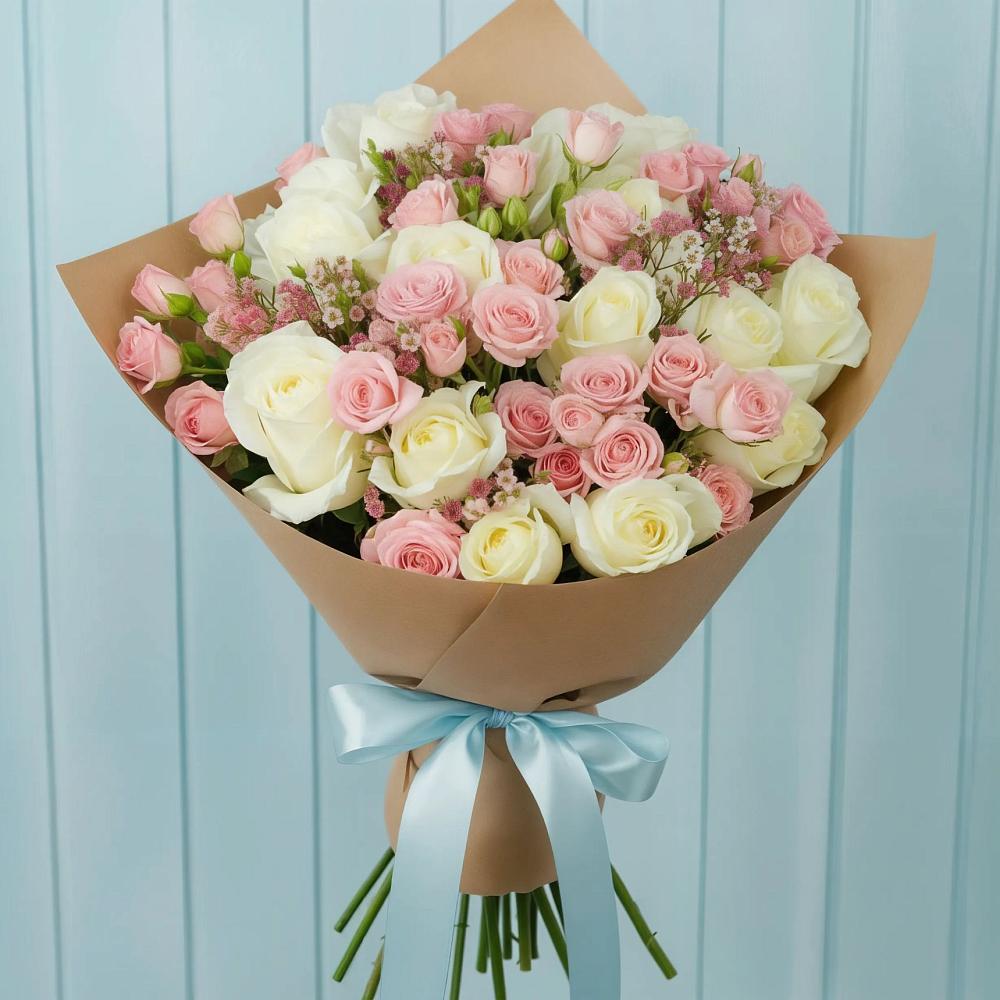 Букет цветов из: Розы в Батецком