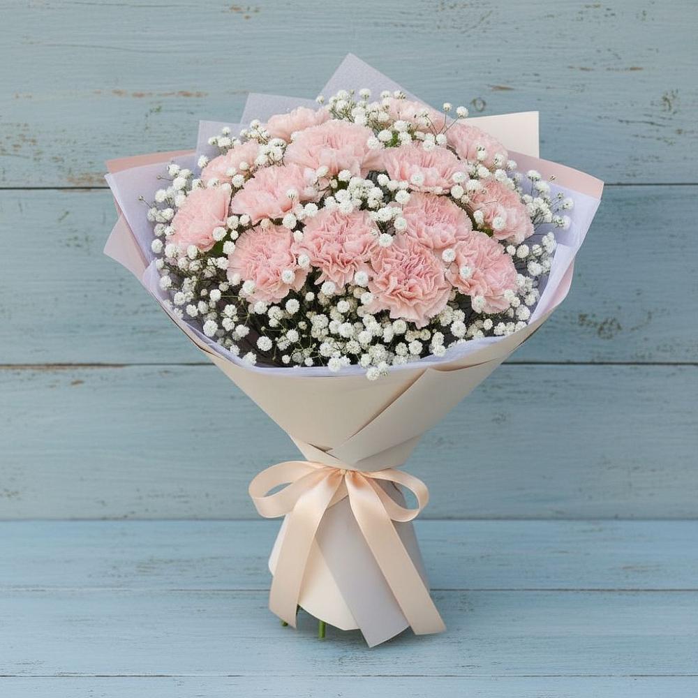 Букет цветов из: Гвоздики в Батецком