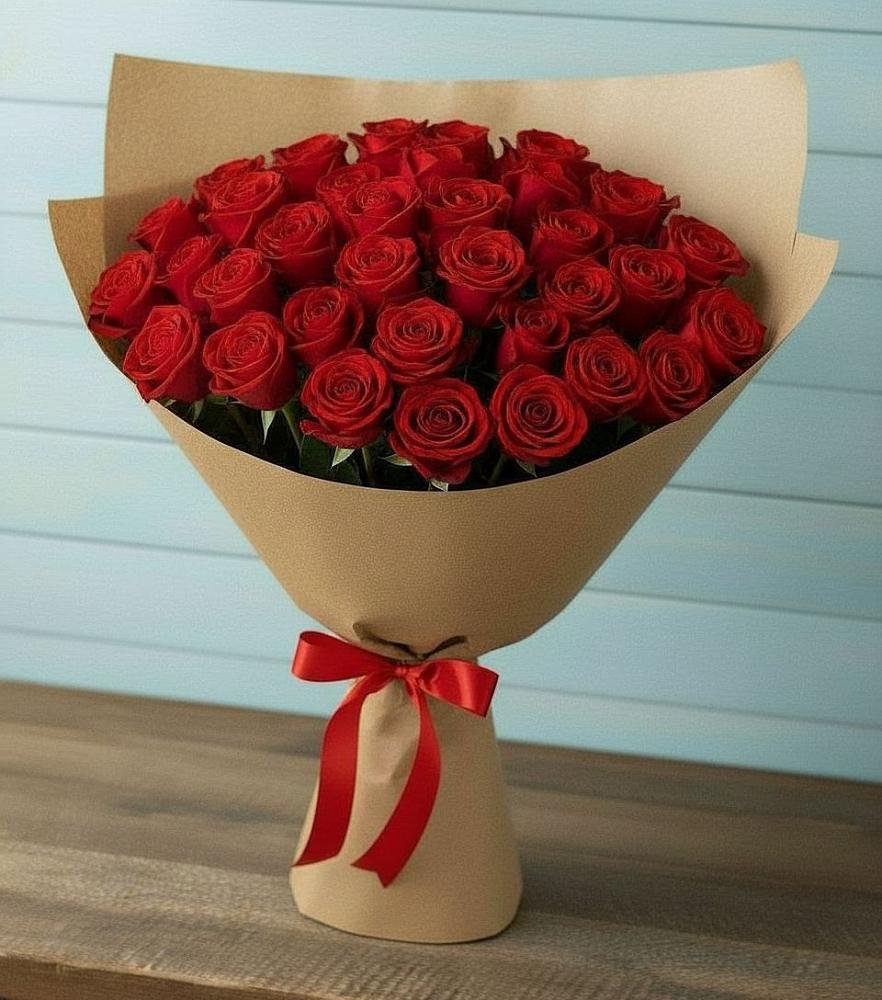 Букет Красные розы Милано в Батецком