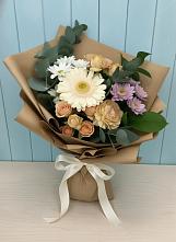 Букет цветов из:  Герберы и Хризантемы в Батецком