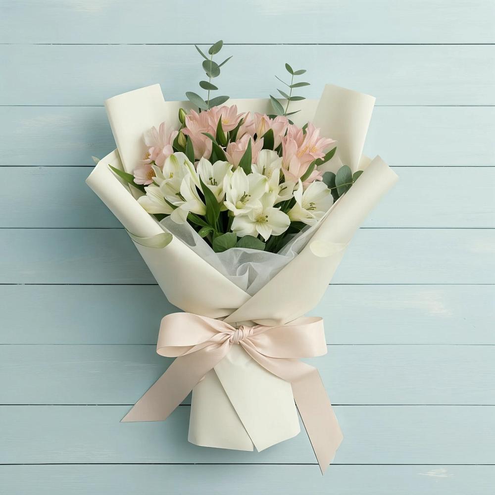 Букет цветов из: Альстромерии в Батецком