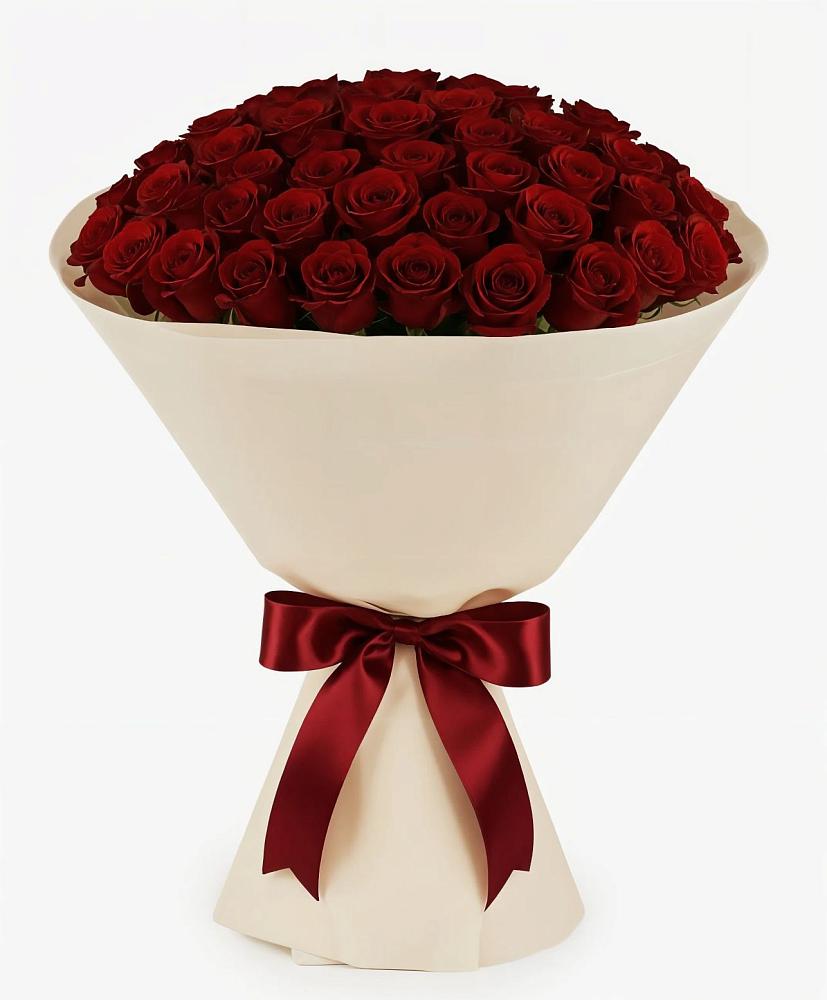 Букет 101 Бордовая роза Блэк Бакарра в Батецком