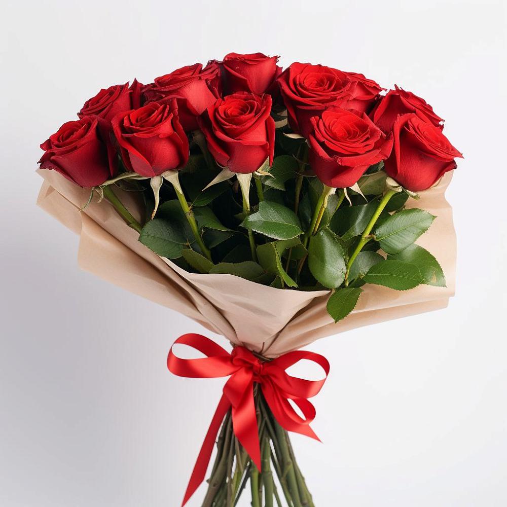 Букет 11 Красных роз Эдлесс Лав в Батецком