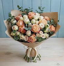 Букет цветов из:  Альстромерии и Розы #REPLACE_PRED# Батецком